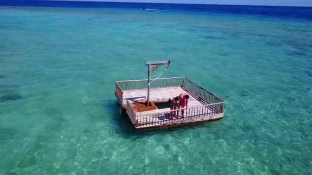 Summertime Reisconcept Jong Stel Exotische Vakantie Het Caribisch Gebied — Stockvideo