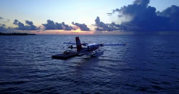 Aereo Acqua Panton Durante Tramonto Viaggio Esotico Koh Samui Thailandia — Video Stock