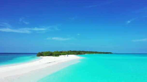 Napfényes Strand Világos Türkiz Tenger Egzotikus Természet Jelenete Bali Indonézia — Stock videók