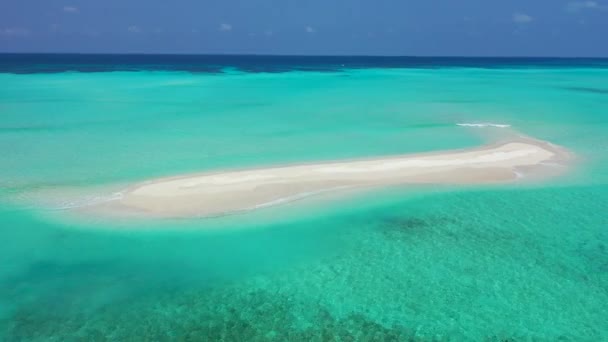 Coastal Area Shallow Water Morning Enjoying Nature Dominican Republic Caribbean — ストック動画