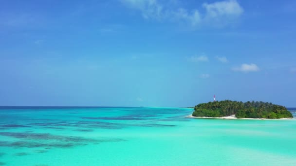 活泼的绿松石海景 巴厘的海上放松 — 图库视频影像