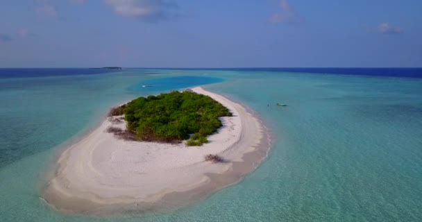 空中からの眺め インド洋の島 モルディブ 夏休みを楽しむ — ストック動画