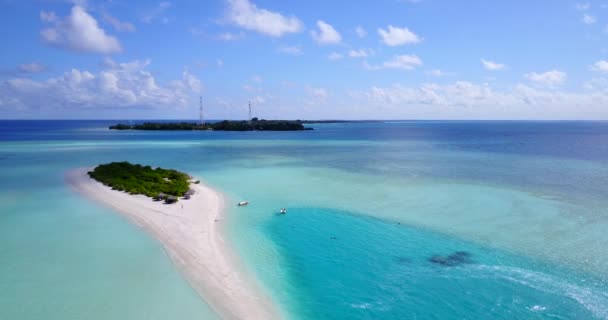 Zeegezicht Heldere Dag Zomer Ontspannen Bora Bora Frans Polynesië — Stockvideo