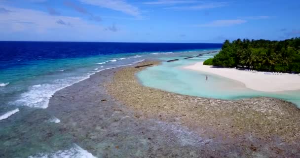 Denizin Dibindeki Küçük Kayalar Sığ Sularda Malezya Asya Nın Muhteşem — Stok video