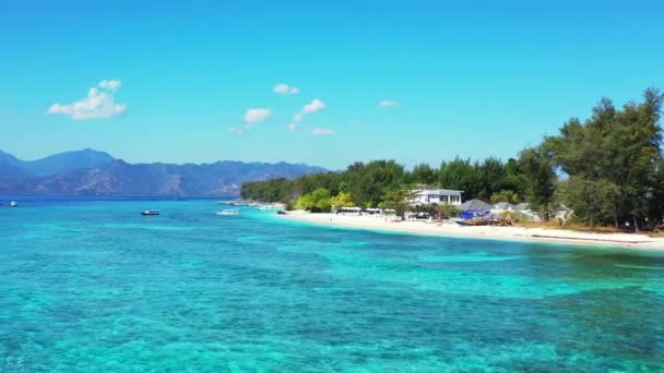 Seascape Viewed Drone Summer Tropical Scene Dominican Republic Caribbean — Stock Video