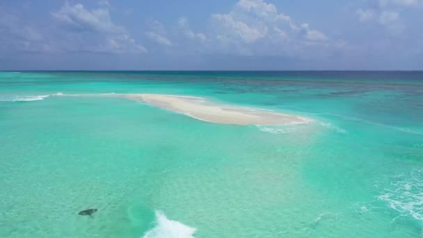 Türkisfarbenes Flaches Wasser Mit Sandpfad Exotische Reise Nach Bali Indonesien — Stockvideo