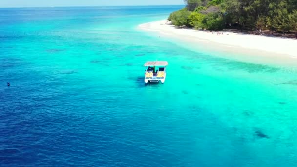 Levendig Uitzicht Zee Zonnig Karakter Van Bora Bora Frans Polynesië — Stockvideo