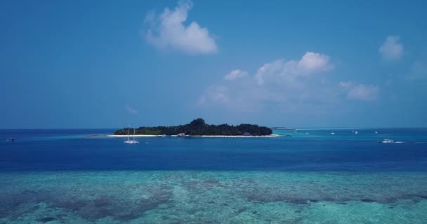 Dzienny Widok Morze Tropikalne Wakacje Bahamy Karaiby — Wideo stockowe