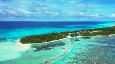 Canlı turkuaz deniz kenarı adası. Barbados, Karayipler 'e tropik gezi. 