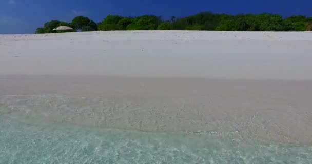 Pemandangan Air Laut Dangkal Liburan Musim Panas Bali Indonesia — Stok Video