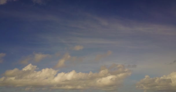 Céu Azul Com Nuvens Borradas Cena Tropical Verão República Dominicana — Vídeo de Stock