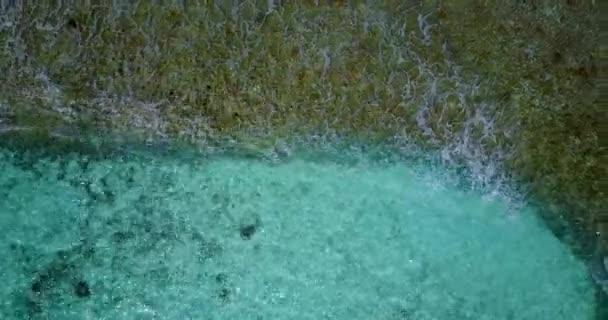 Draufsicht Auf Gewelltes Meerwasser Natürlicher Hintergrund Naturlandschaft Bali Indonesien — Stockvideo
