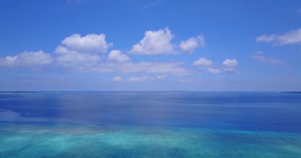 Blå Havsutsikt Soligt Sommarväder Njuter Tropisk Semester Bali Indonesien — Stockvideo