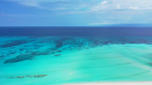 Viaggio Estivo Esotico Nella Repubblica Dominicana Caraibi Luminoso Mare Turchese — Video Stock