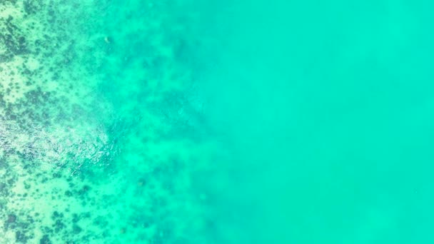 Agua Mar Cristalina Ondulada Vista Desde Arriba Escena Tropical Bali — Vídeos de Stock