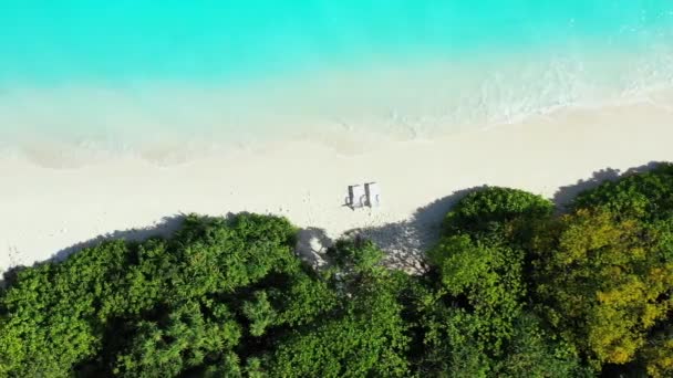 Vue Panoramique Sur Côte Tropicale Nature Tropicale Des Bahamas Caraïbes — Video