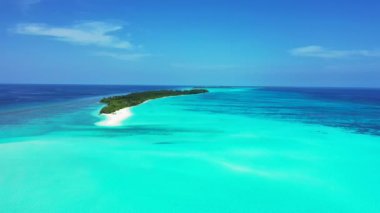 Tropik deniz manzarası doğal arka plan. Bahamalar Doğası, Karayipler.