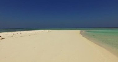 Sahil kıyısı ve sakin su. Bahamalar, Karayipler 'de tropik tatil. 