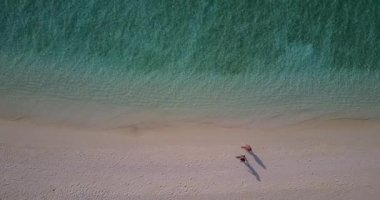 Sabahları plajın en güzel manzarası. Tayland, Asya 'da tatil sahnesi. 