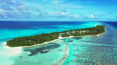 Drone 'dan deniz manzaralı. Tayland, Asya 'da yaz tatili.  