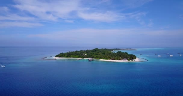Yaz Tatili Adasının Insansız Hava Aracı Görüntüsü Fiji Okyanusya Tropikal — Stok video