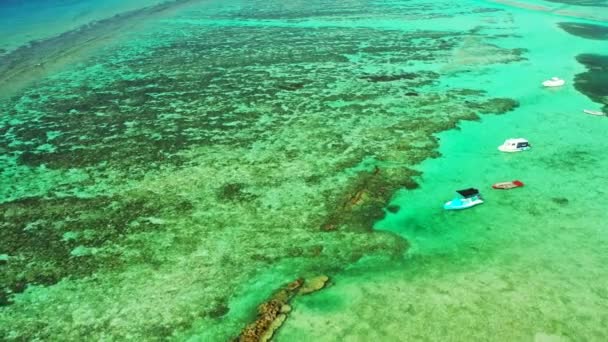 Luftaufnahme Des Meeres Exotische Sommerreise Nach Bali Indonesien — Stockvideo