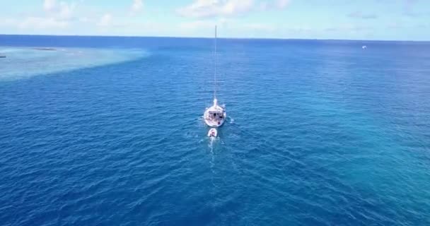 Mavi Deniz Manzarası Antigua Yaz Yolculuğu — Stok video