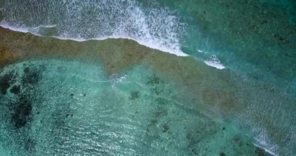 Grunt Vatten Med Långsamt Rörliga Vågor Jamaica Karibien — Stockvideo