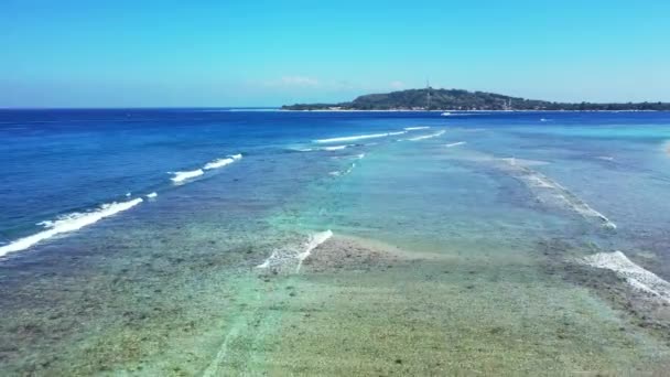 海の波を見て ドミニカ共和国 カリブ海のエキゾチックな自然 — ストック動画