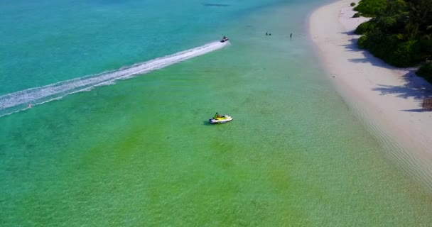 Cenário Azul Beira Mar Viagem Verão Antígua — Vídeo de Stock