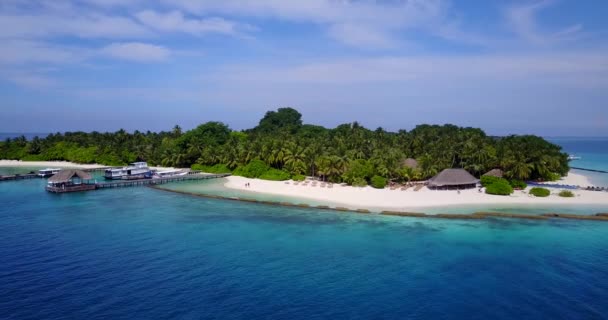 Isla Tropical Durante Tiempo Soleado Paisajes Naturales Antigua — Vídeo de stock