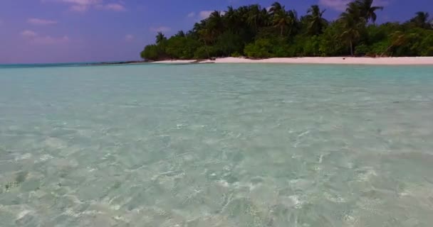 Спокойная Мелководье Дневное Время Острове Экзотическая Природная Сцена Бали — стоковое видео