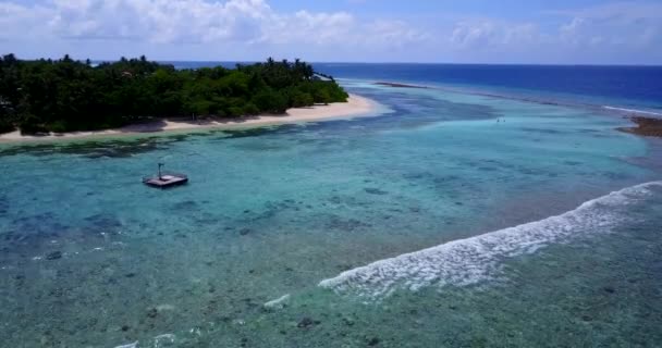 Doğal Deniz Manzarası Dominik Cumhuriyeti Doğası Karayipler — Stok video