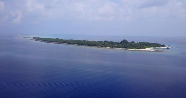 Litoral Com Água Calma Durante Dia Natureza Magnífica Malásia Ásia — Vídeo de Stock