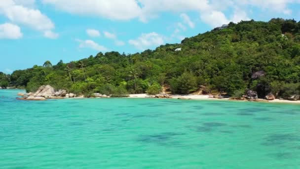 Turkoois Kustlijn Bij Groene Bergen Landschap Van Jamaica Caribisch Gebied — Stockvideo