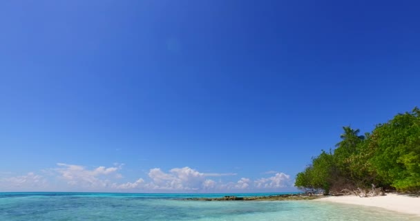 Escena Mar Tranquila Vacaciones Tropicales Bahamas Caribe — Vídeo de stock