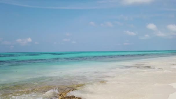 Klidná Klidná Mořská Pláň Dovolená Maledivách Jižní Asie — Stock video