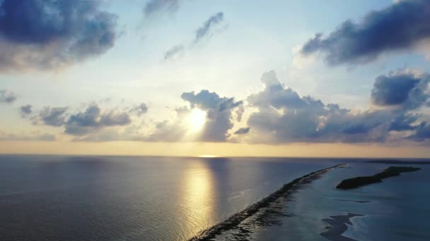 Goldener Sonnenuntergang Meer Sommerurlaub Nach Bali Indonesien — Stockvideo