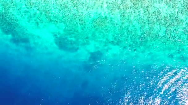 Vista Del Mar Azul Vacaciones Verano Las Islas Maldivas — Vídeo de stock