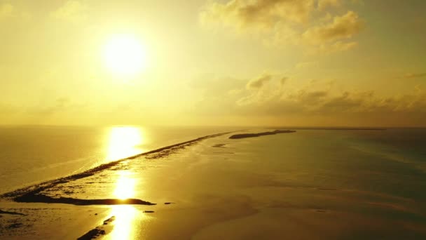 Romantische Goldene Stunde Meer Sommerentspannung Auf Bali Indonesien — Stockvideo