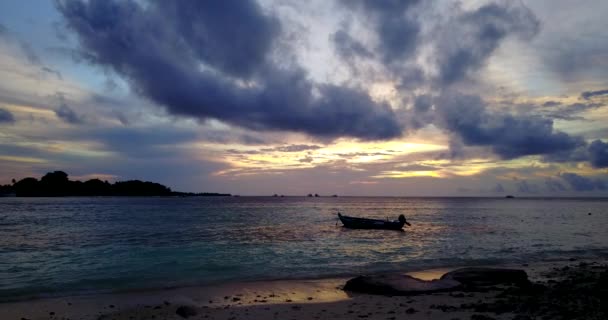 Dramático Atardecer Mar Paradisíaco Verano Jamaica Caribe — Vídeos de Stock
