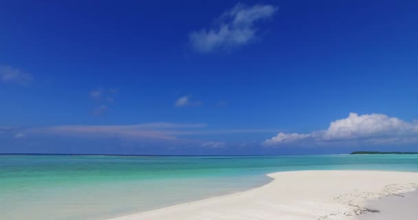 Bílá Písečná Pláž Tyrkysovým Mořem Tropický Ráj Barbadosu Karibik — Stock video