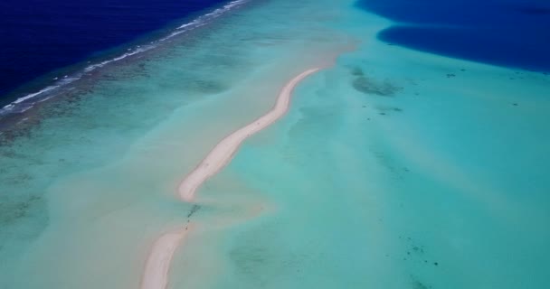 Clear Sand Path Shallow Turquoise Sea Vacation Season Bali Indonesia — Stock Video