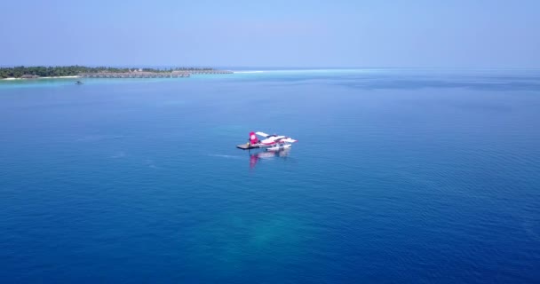 Sommarscenen Vid Havet Exotisk Semester Dominikanska Republiken Karibien — Stockvideo