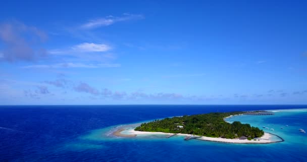 Uitzicht Vanuit Lucht Exotisch Resort Met Waterbungalows Zomervakantie Seychellen Oost — Stockvideo