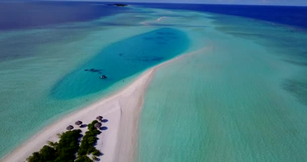 Légi Kilátás Legszebb Trópusi Sziget Maldív Szigetek Dél Ázsia — Stock videók
