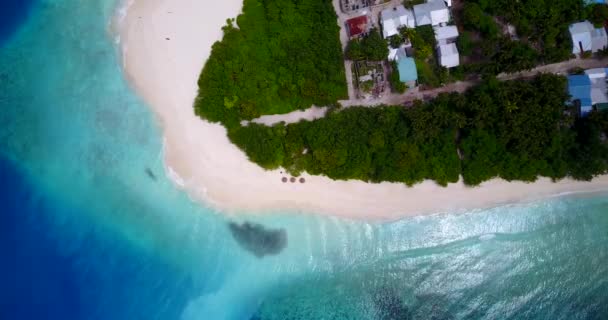 Vista Aérea Isla Con Resort Verano Vacaciones Tropicales Bahamas Caribe — Vídeo de stock