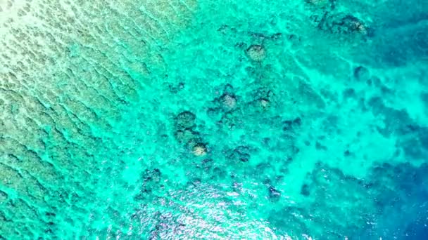 Rocas Fondo Sobre Mar Azul Vacaciones Verano Jamaica Caribe — Vídeo de stock
