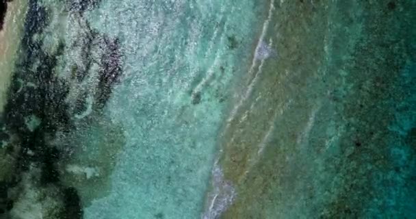 Сохнувшая Морская Вода Наблюдает Беспилотником Удивительная Природа Доминиканской Республики Карибский — стоковое видео
