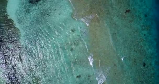 Tiszta Kék Sekély Víz Felülnézete Bora Bora Természeti Jelenete Francia — Stock videók